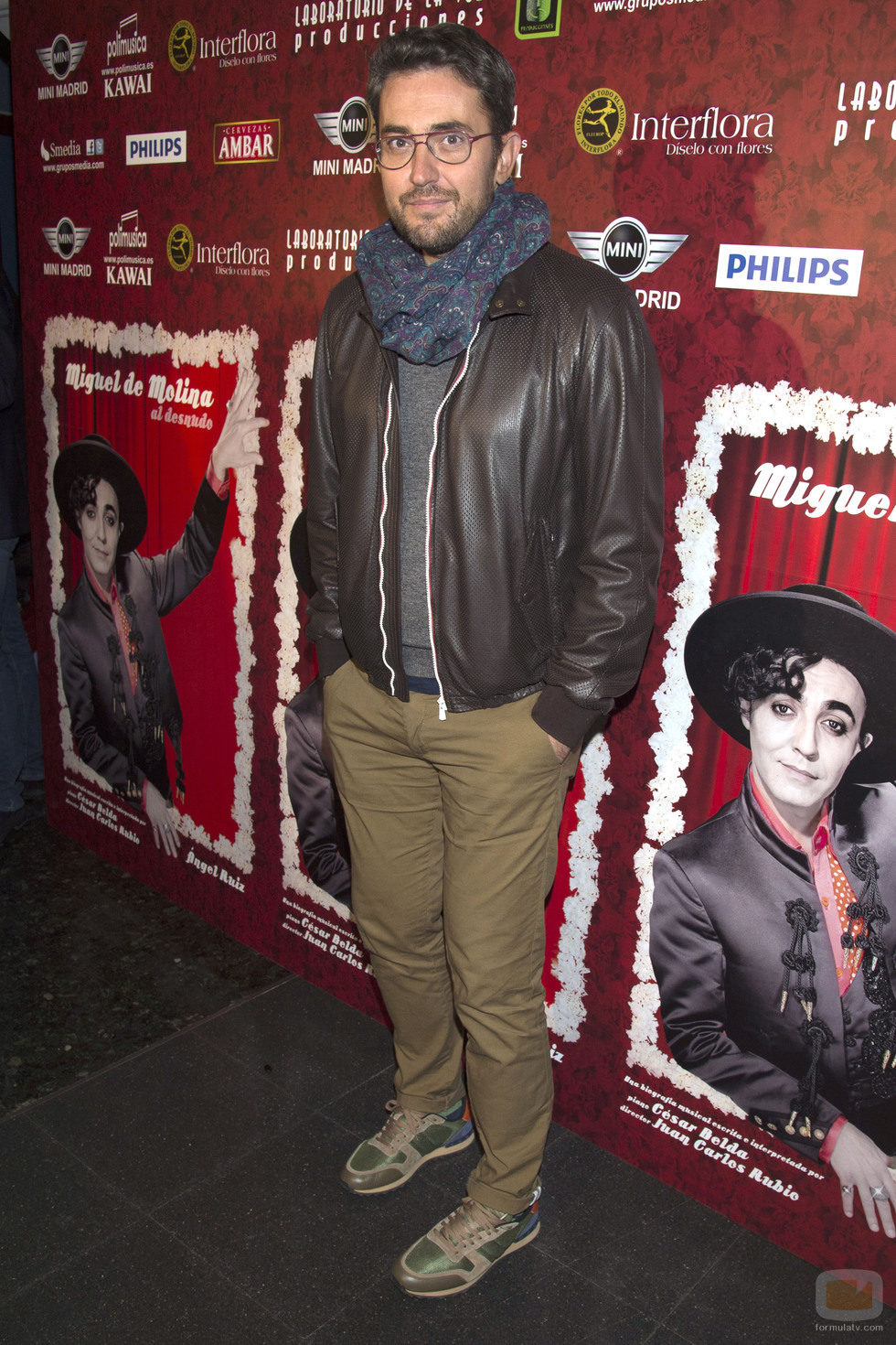 Máxim Huerta en el estreno de la obra de teatro 'Miguel de Molina al desnudo'