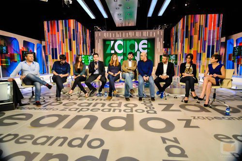 El equipo de 'Zapeando' al completo durante la rueda de prensa de su primer aniversario