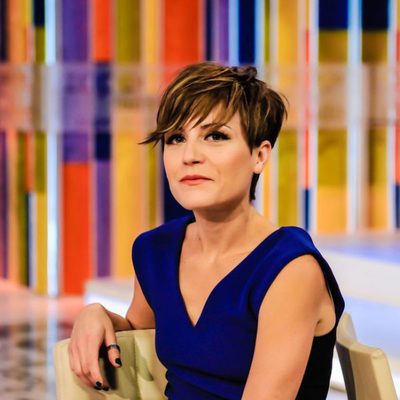 Sara Escudero en el plató de 'Zapeando'