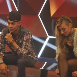 Paula y Omar en la sala de expulsión de 'GH 15'