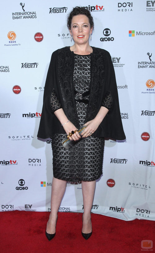 Olivia Colman en los Emmy Internacional 2014