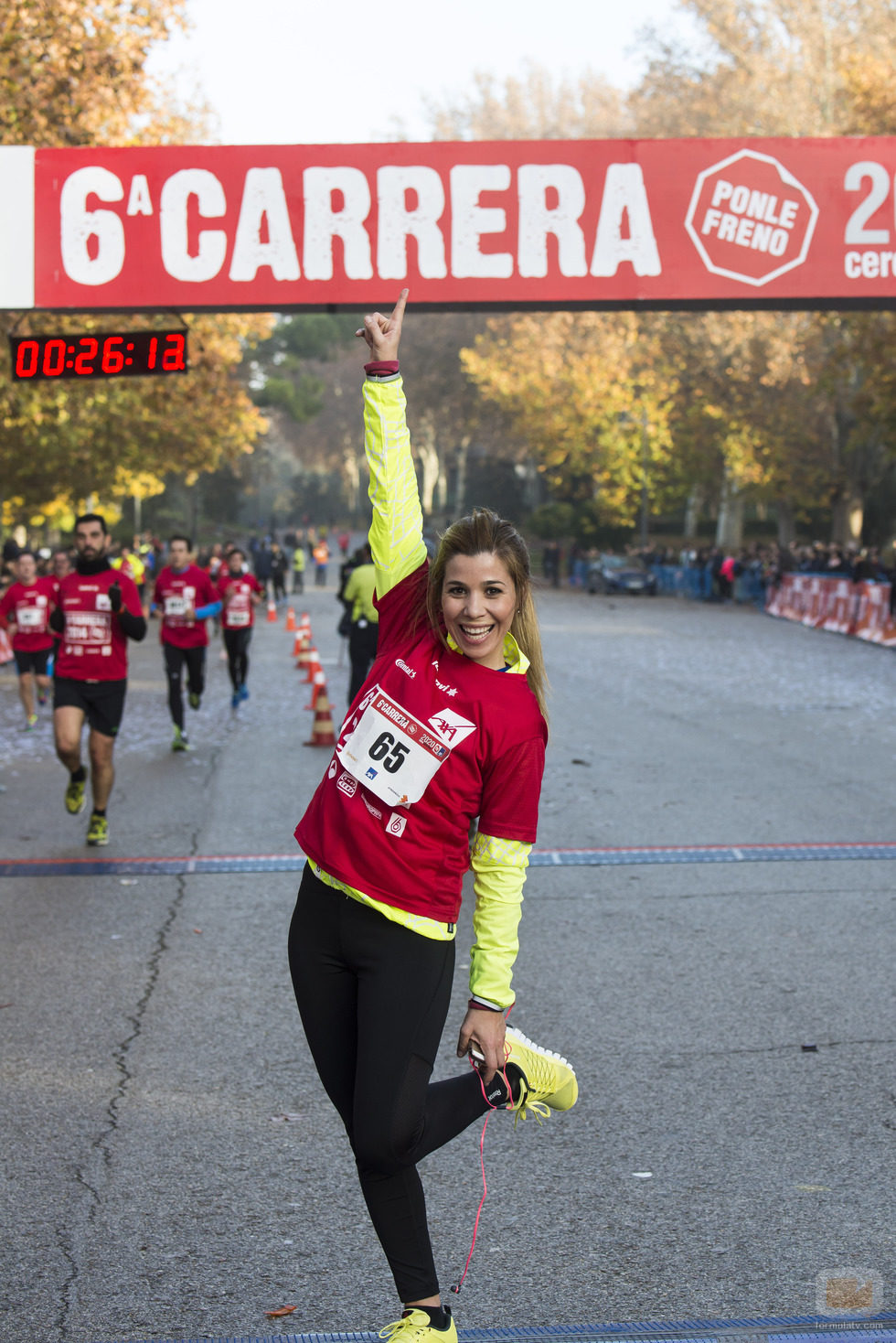 Natalia en la carrera "Ponle freno"