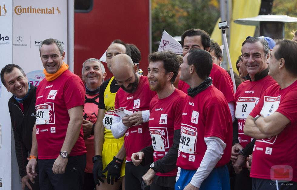 Diversos rostros de Antena 3 en la carrera "Ponle freno"