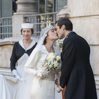 Foto de la boda de Adriana Ugarte y Alex García en 'Habitaciones cerradas'