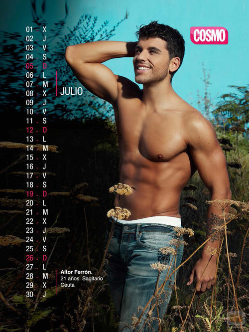 Aitor Ferrón es julio en el Calendario de Hombres 2015