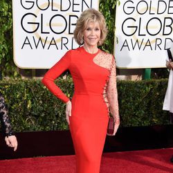 Jane Fonda, en la alfombra roja de los Globos de Oro 2015