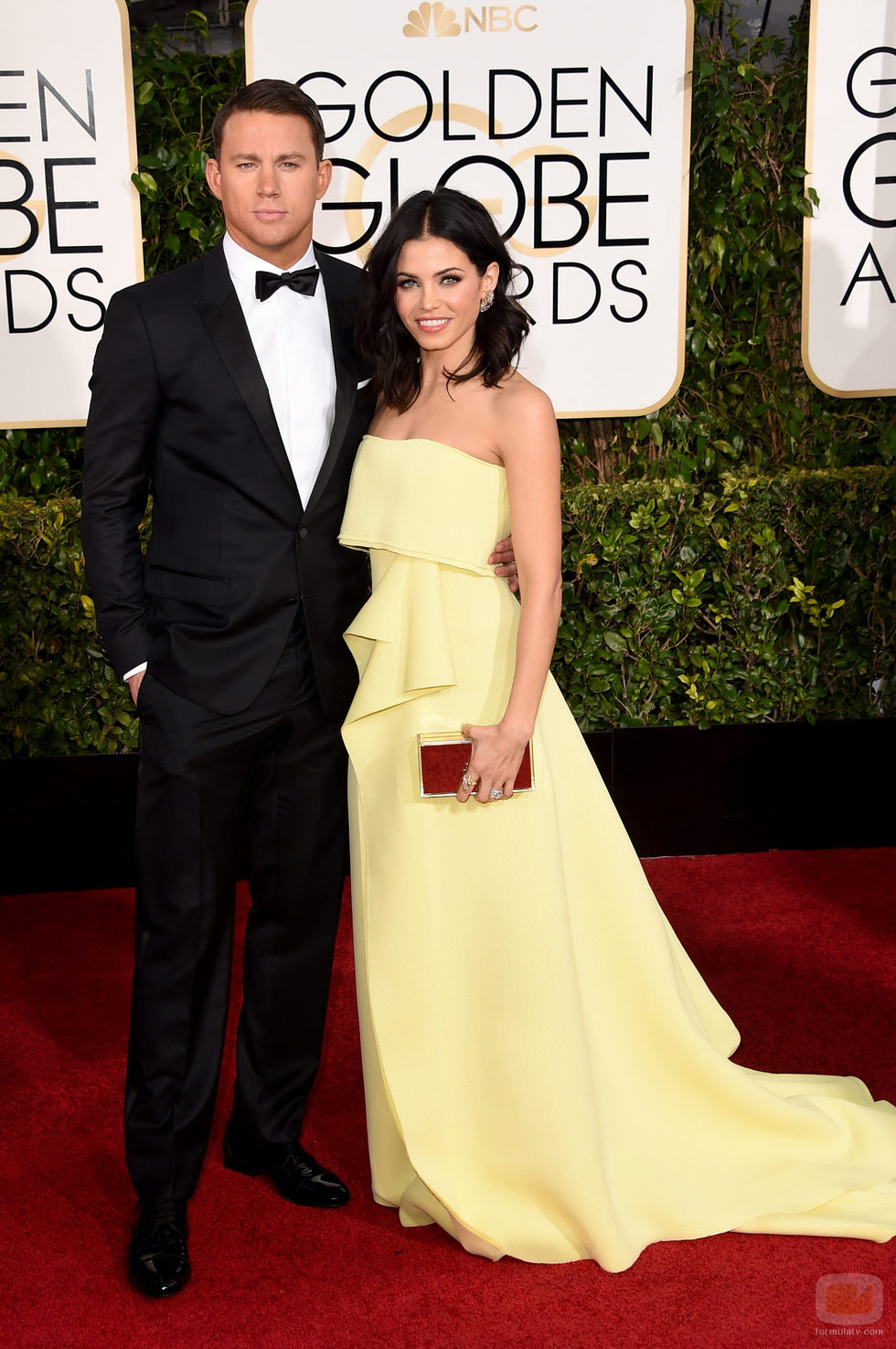 Channing Tatum y Jenna Dewan Tatum en los Globos de Oro 2015