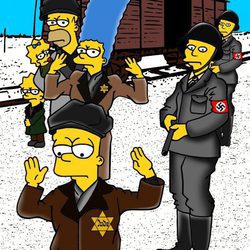 Alexsandro Palompo ilustra a 'Los Simpson' llegando a Auschwitz