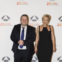 Alberto Chicote y Susi Díaz en la fiesta del 25 aniversario de Antena 3