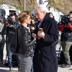 Luis del Olmo y Susanna Griso acuden a despedir a José Manuel Lara Bosch