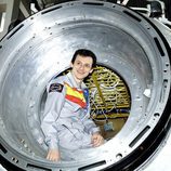 Pedro Duque en el simulador Soyuz