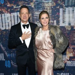 Tom Hanks y Rita Wilson en la fiesta de los 40 años de 'Saturday Night Live'