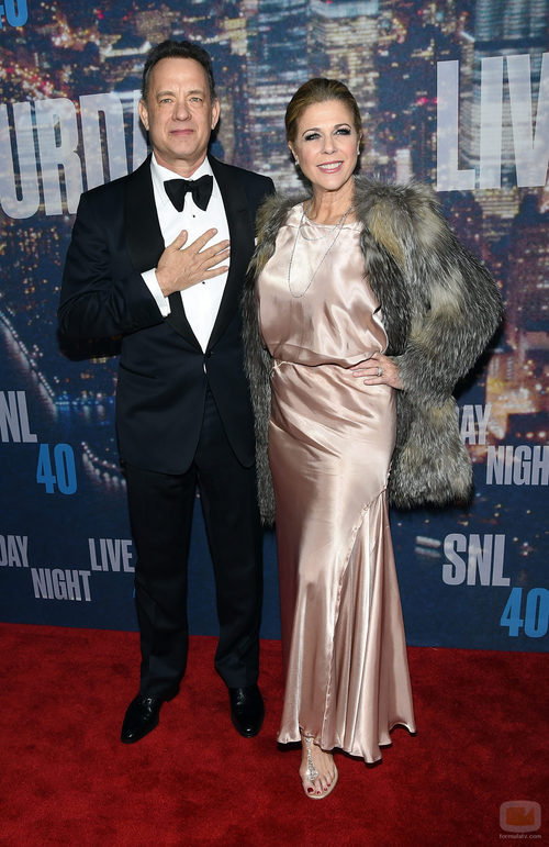 Tom Hanks y Rita Wilson en la fiesta de los 40 años de 'Saturday Night Live'