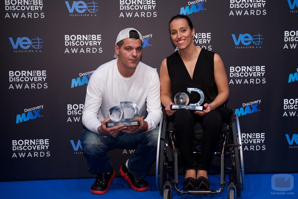 Frank Cuesta y Teresa Perales en los Born to be Discovery Awards 2015