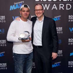 Frank Cuesta y JB Perrette en los Born to be Discovery Awards 2015