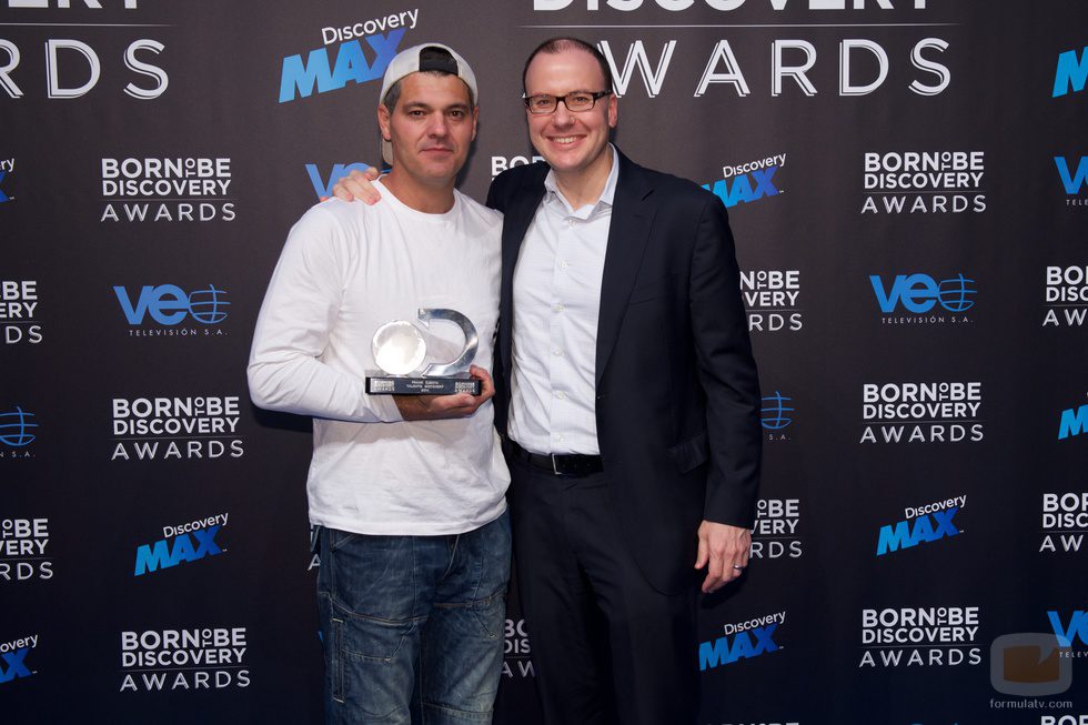 Frank Cuesta y JB Perrette en los Born to be Discovery Awards 2015
