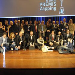 Foto familia de los XX Premios Zapping 2014
