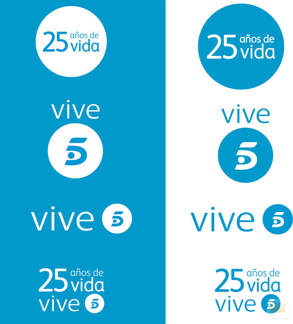 Logo del 25 aniversario de Telecinco