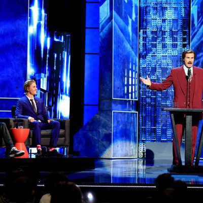 Justin Bieber y Will Ferrell en el 'Roast of Justin Bieber'