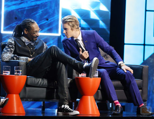 Justin Bieber y Snoop Dogg en el 'Roast of Justin Bieber'