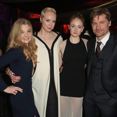 Parte del reparto de 'Juego de tronos' en el after party de la premiere de la quinta temporada