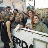 Celia Freijeiro en la alfombra naranja de Murcia
