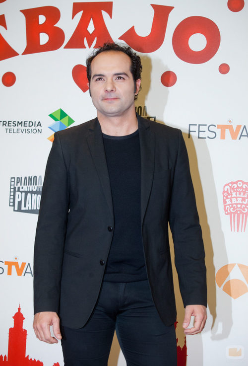 Alfonso Sánchez en el photocall de 'Allí abajo
