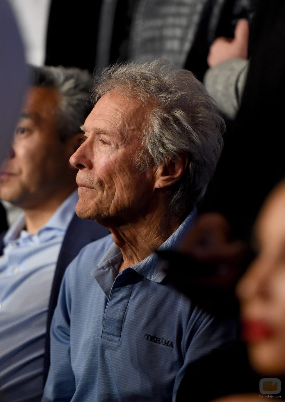 Clint Eastwood durante el combate entre Mayweather y Pacquiao