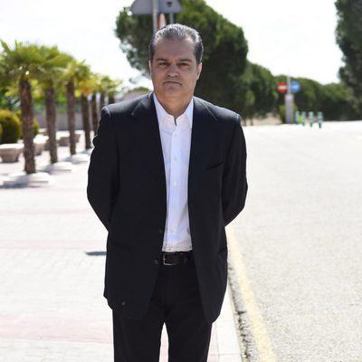 Ramón García en el funeral de Jesús Hermida