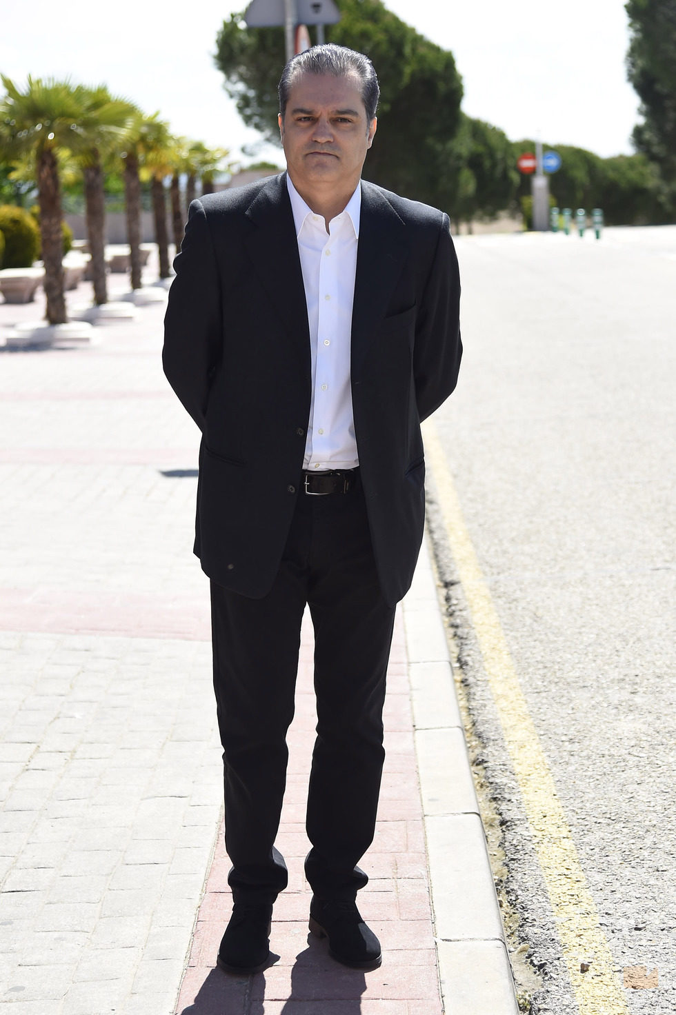 Ramón García en el funeral de Jesús Hermida