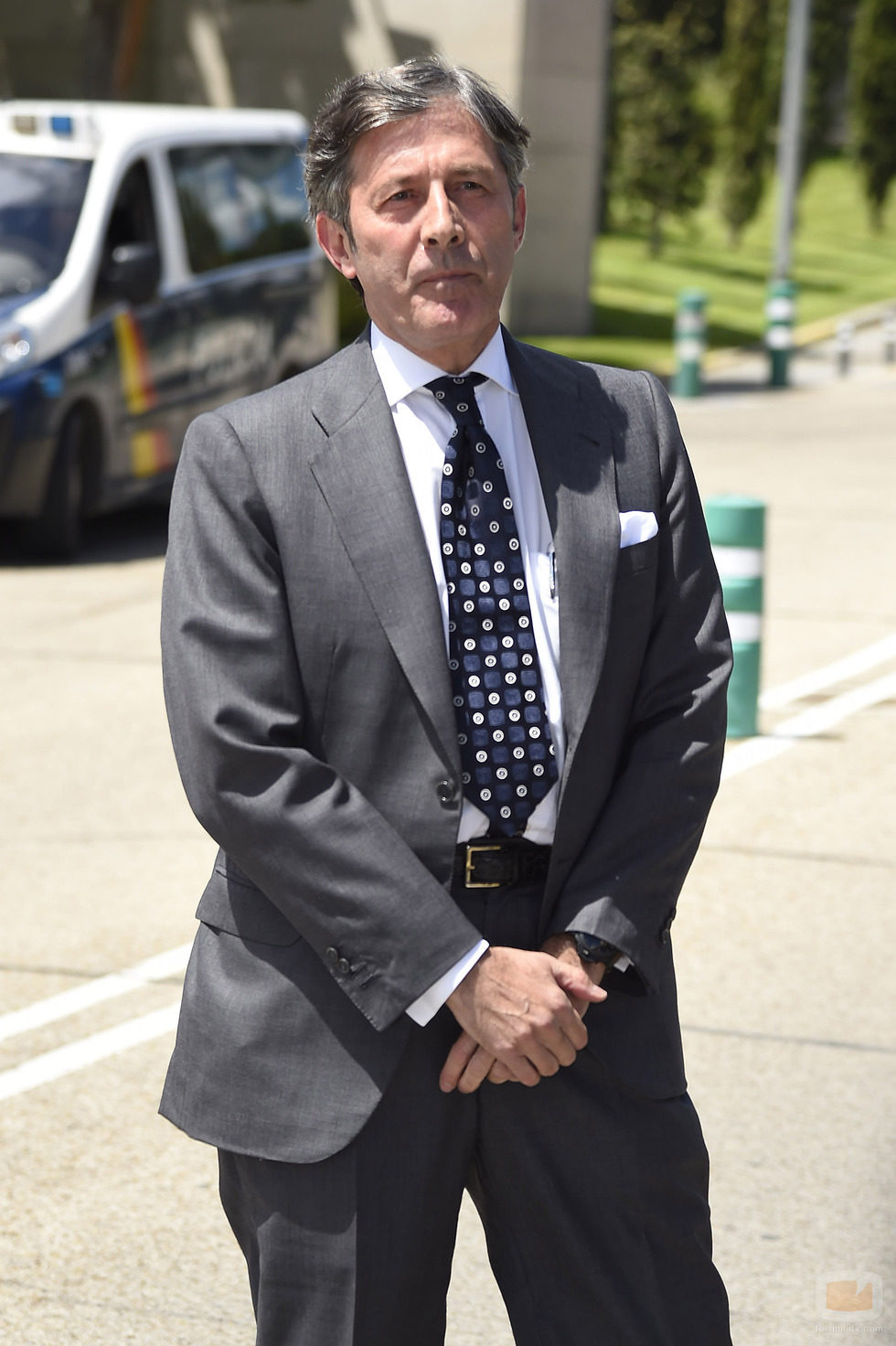 Jesús Álvarez en el velatorio de Jesús Hermida