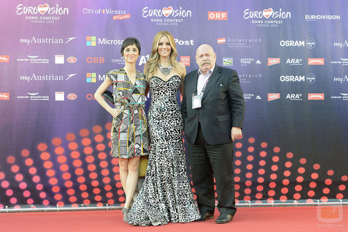 Edurne, Julia y Jose María Iñigo en la Ceremonia de Bienvenida del Ayuntamiento de Viena