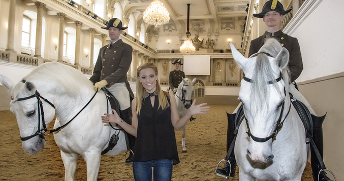 Edurne en la Escuela Española de Equitación de Viena