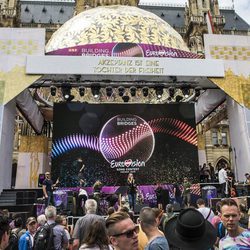 Edurne ensaya el concierto del Eurovision Village en Viena