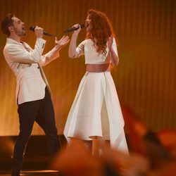 Morland y Debrah Scarlett, Noruega, en la semifinal 2 de Eurovisión 2015