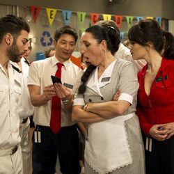 Josep Lluís junto a Palmira y Teresa en el cuarto capítulo de 'Anclados'