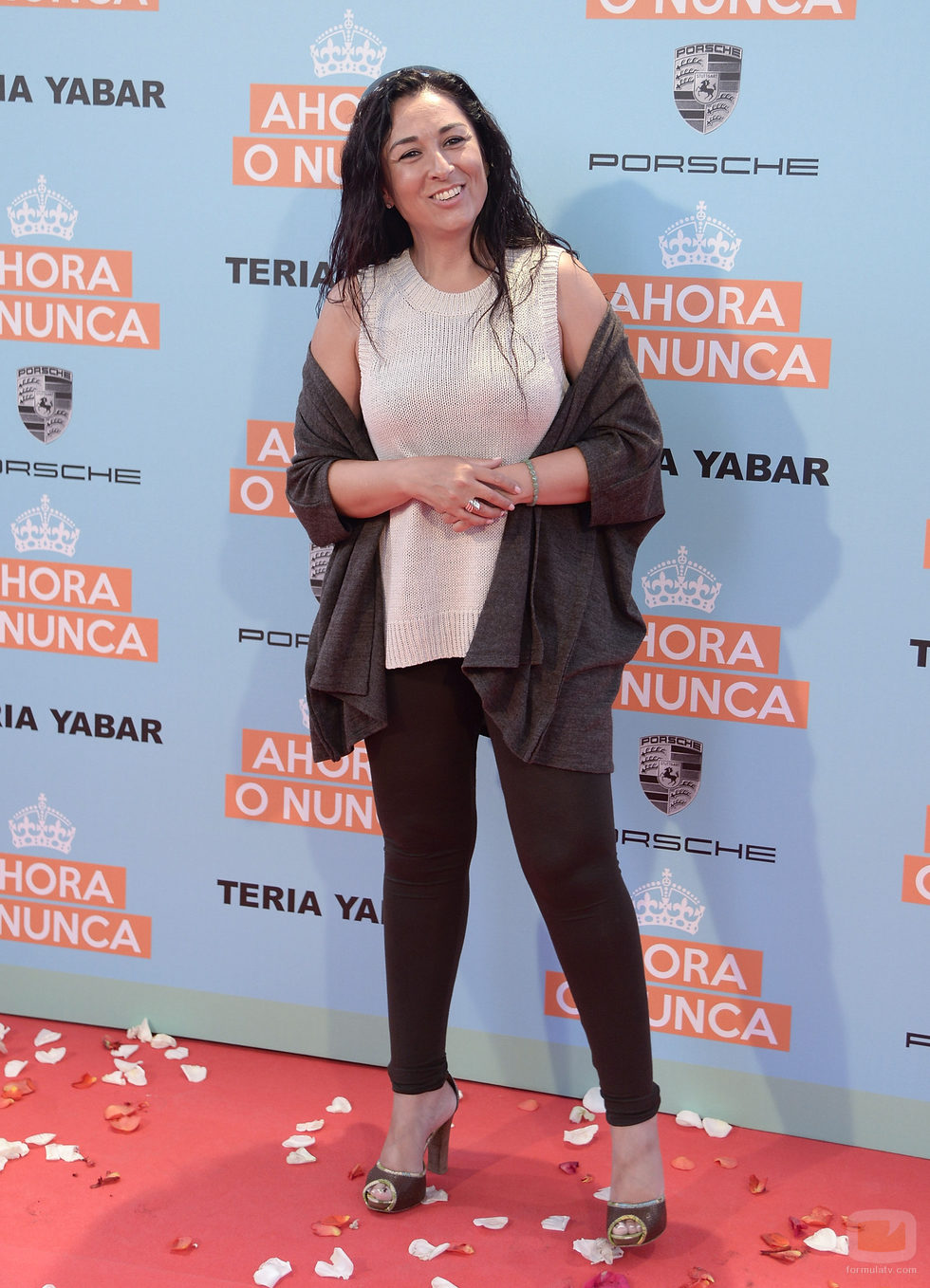 Ángeles Muñoz en la premiere de la película "Ahora o nunca"