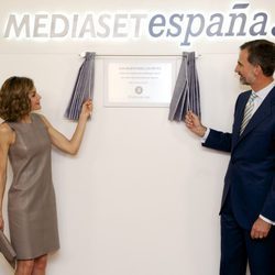 Los reyes, Felipe y Letizia, en su visita a Mediaset España