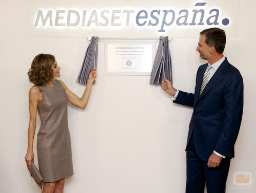 Los reyes, Felipe y Letizia, en su visita a Mediaset España