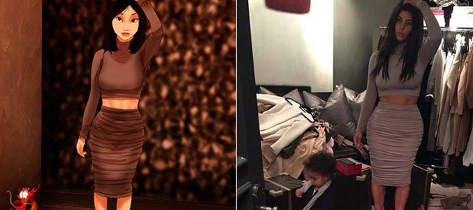 Mulán se convierte en Kim Kardashian