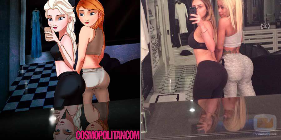 Elsa y Anna se convierten en Kim Kardashian