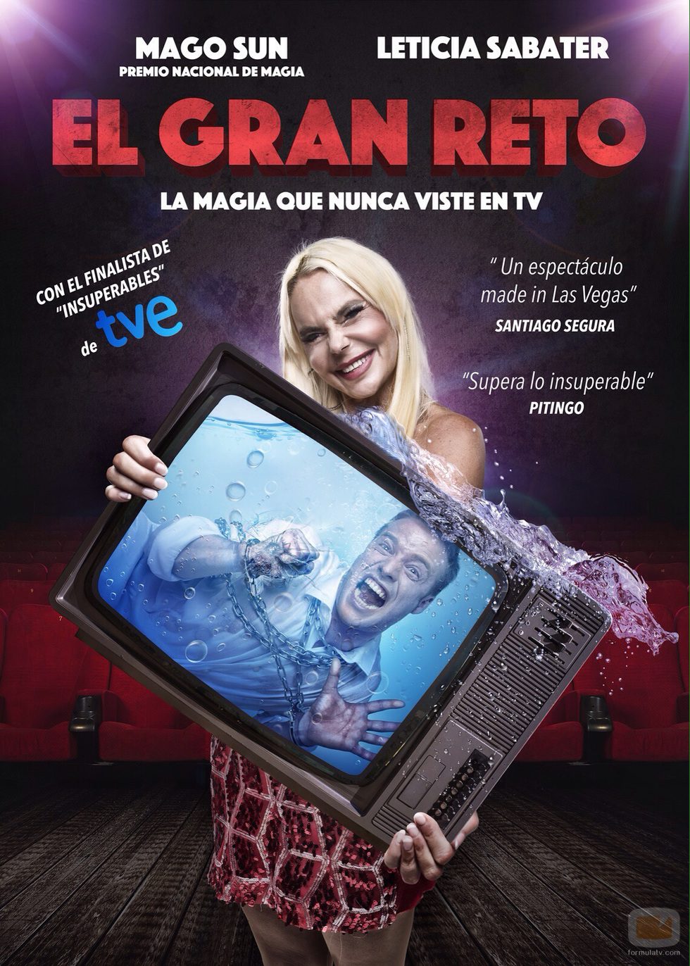 Leticia Sabater y el Mago Sun en "El gran reto"