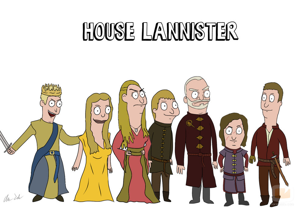 La Casa Lannister, de 'Juego de tronos', al estilo 'Bob's Burgers'