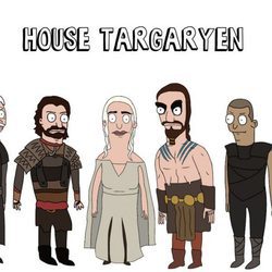 la casa Targaryen, de 'Juego de tronos', al estilo 'Bob's Burgers'