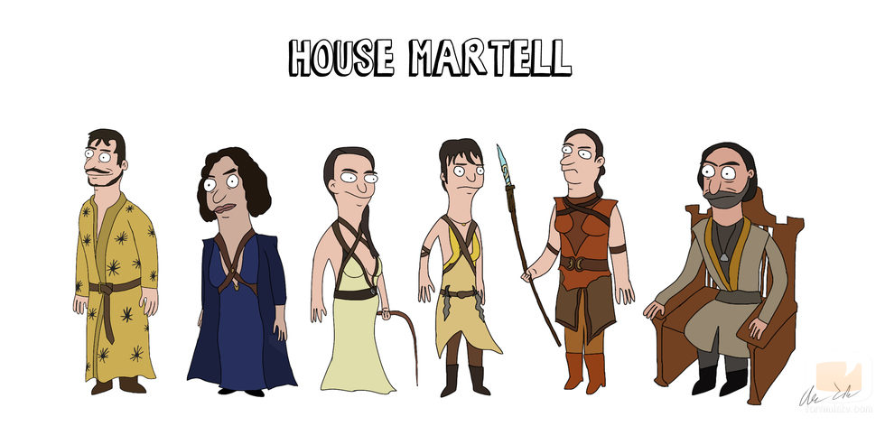La Casa Martell, de 'Juego de tronos', al estilo 'Bob's Burgers'