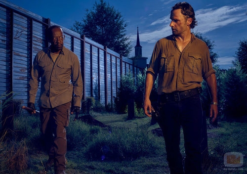 Lennie James y Andrew Lincoln son Morgan Jones y Rick Grimes en la sexta temporada de 'The Walking Dead'