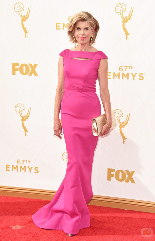 Christine Baranski en la alfombra roja de los Emmy 2015
