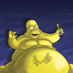 Homer Simpson gordo