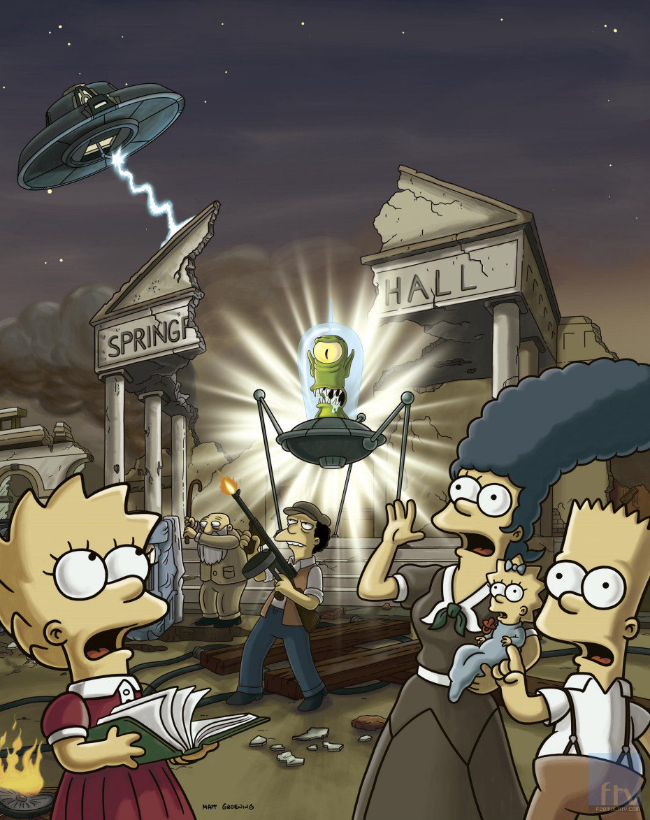 'Los Simpson' atacados por una nave espacial