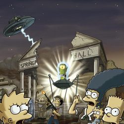 'Los Simpson' atacados por una nave espacial